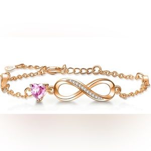 Bracelets for Women Sterling Silver Infinity Heart Bracelet